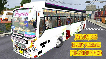 JAYARAJ BUS LIVERY RELEASE FOR SNB BUS MOD