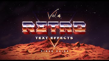 80` Retro Wave Photoshop Text Effects Vol.4 / Video Guide
