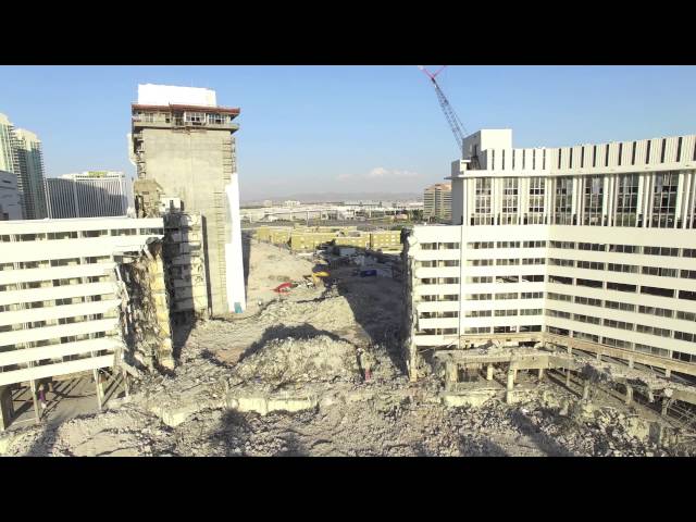 Riviera Demolition Update: Abandoned Rooftop Pool is History