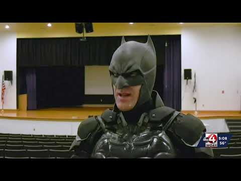 Batman visits Western Greenbrier Middle Schoolers to speak on mental health