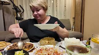 МУКБАНГ🍽сколько в меня влезет? КИТАЙСКИЙ СТОЛ, НОЧНОЙ ЖОР.MUKBANG💥 NIGHT EATING.