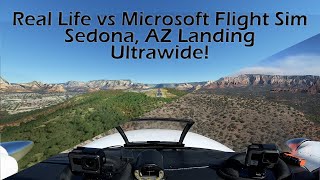 Sedona Landing Real Life vs Microsoft Flight Sim 2020