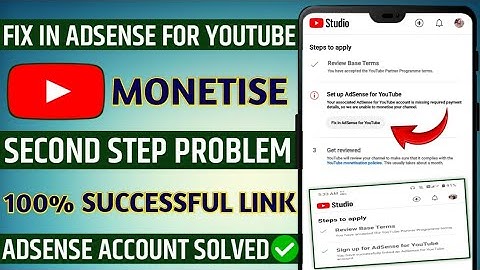 fix in AdSense for YouTube | your associated AdSense for YouTube account is missing required payment