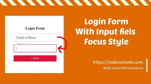 How to create login page using HTML and CSS | Gmail login form Input field CSS animation Style