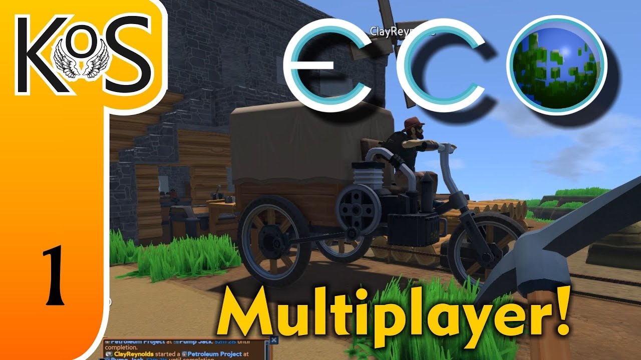 Eco Ep 1: CRAZY CART ADVENTURES - Multiplayer - Voxel Builder/RPG - Let's Play