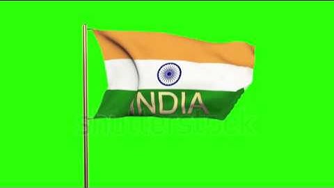 India flag with title India waving in the wind. Looping sun rises style. Animation loop Stock video