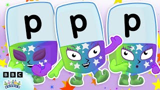 Pop About with Alphablock P 💥 | Learn Phonics and Spelling | Alphablocks