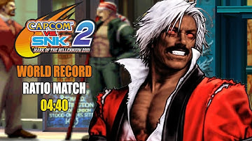 Capcom VS. SNK 2 World Record Ratio Match in 04:40
