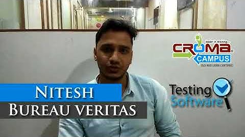 CROMA CAMPUS REVIEWS - Nitiesh placed at Software Testing In Bureau Veritas Company