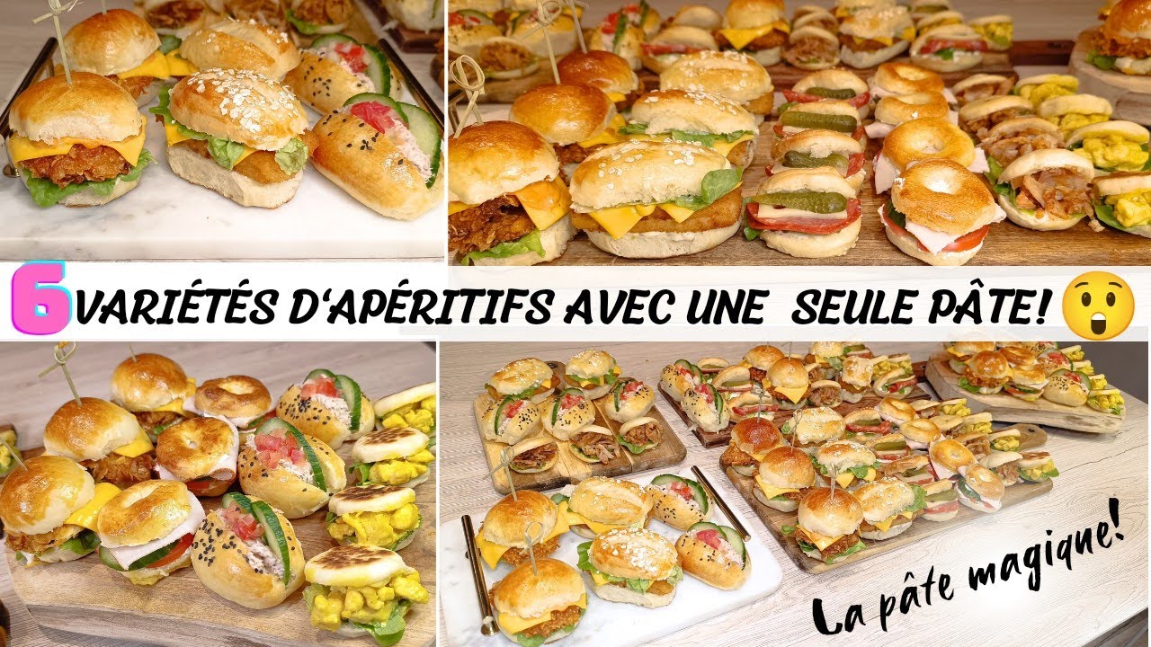 ✨ PÂTE MAGIQUE( pâte à tous faire )😲 6.APÉRITIFS AVEC UNE SEUL PÂTE !SPÉCIAL FÊTES/BUFFET DÎNATOIRE