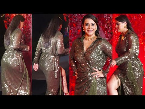 Kajol Devgan Fabulous Look in Shiny Outfit Dress At Karan Johar 50th Birthday Party