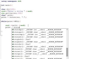 C++ : split strings into tokens using strtok