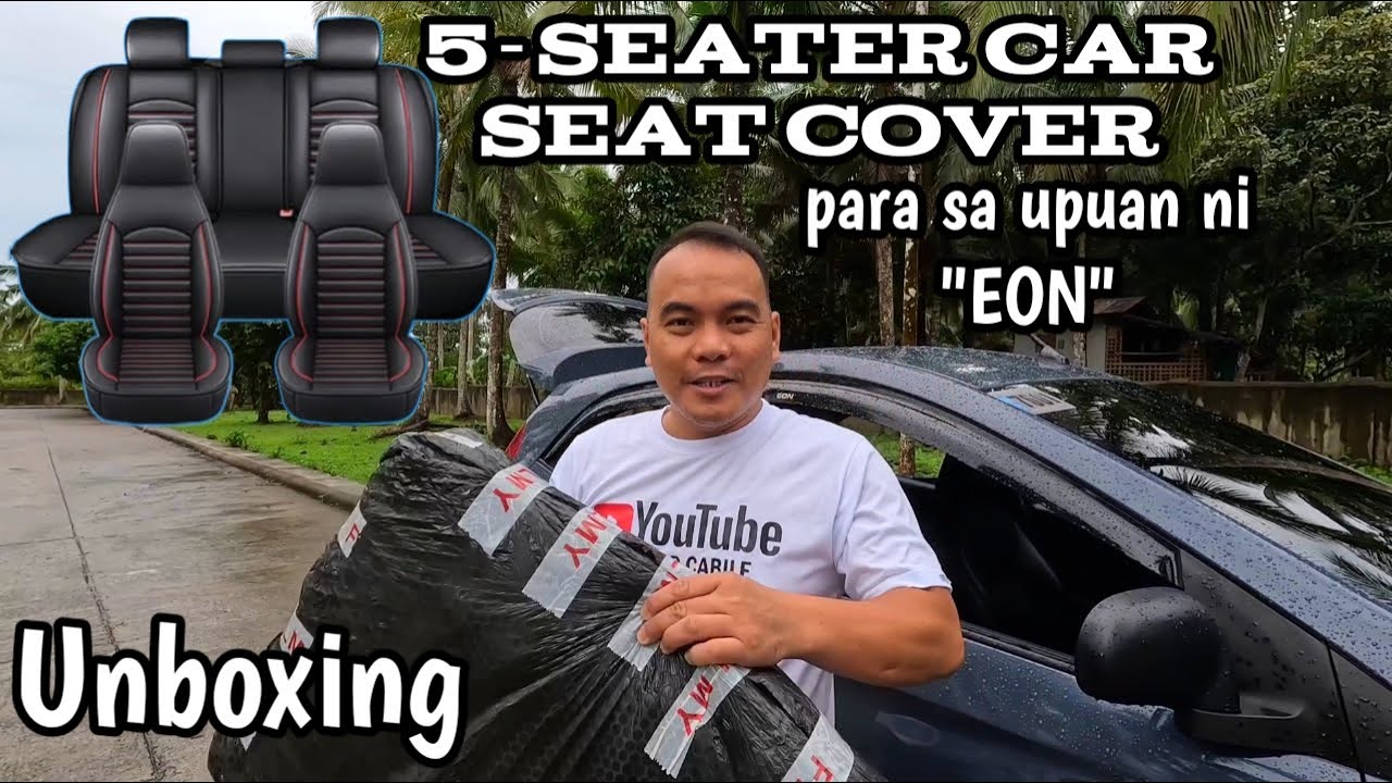5Seater Car Seat Cover for Hyundai Eon, Toyota Wigo and other non removable headrest Unboxing