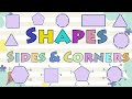 Shapes Sides and Corners (Vertices), Shapes for Kindergarten, 2d Shapes