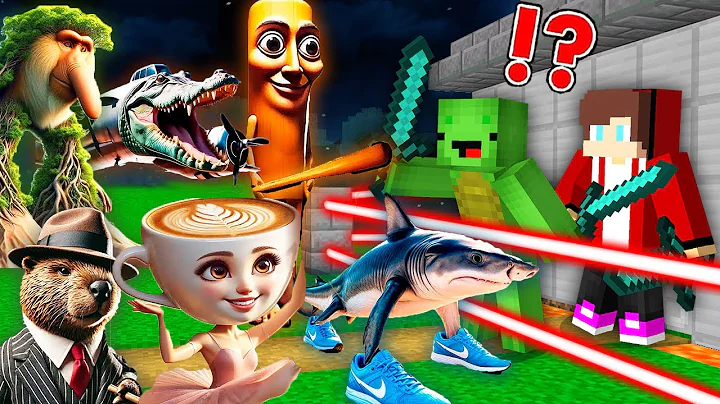 ALL BRAINROT MEMES vs Security House JJ and Mikey Minecraft Maizen BOMBARDINO CORCODILO Tung Sahur