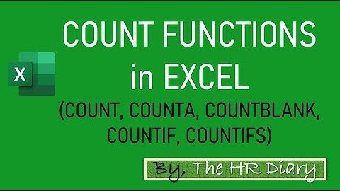 Excel의 카운트 함수(COUNT, COUNTA, COUNTBLANK, COUNTIF, COUNTIFS)
