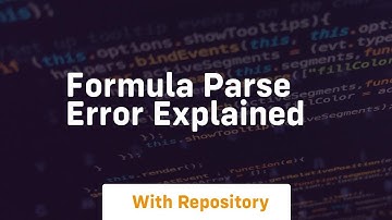 formula parse error explained
