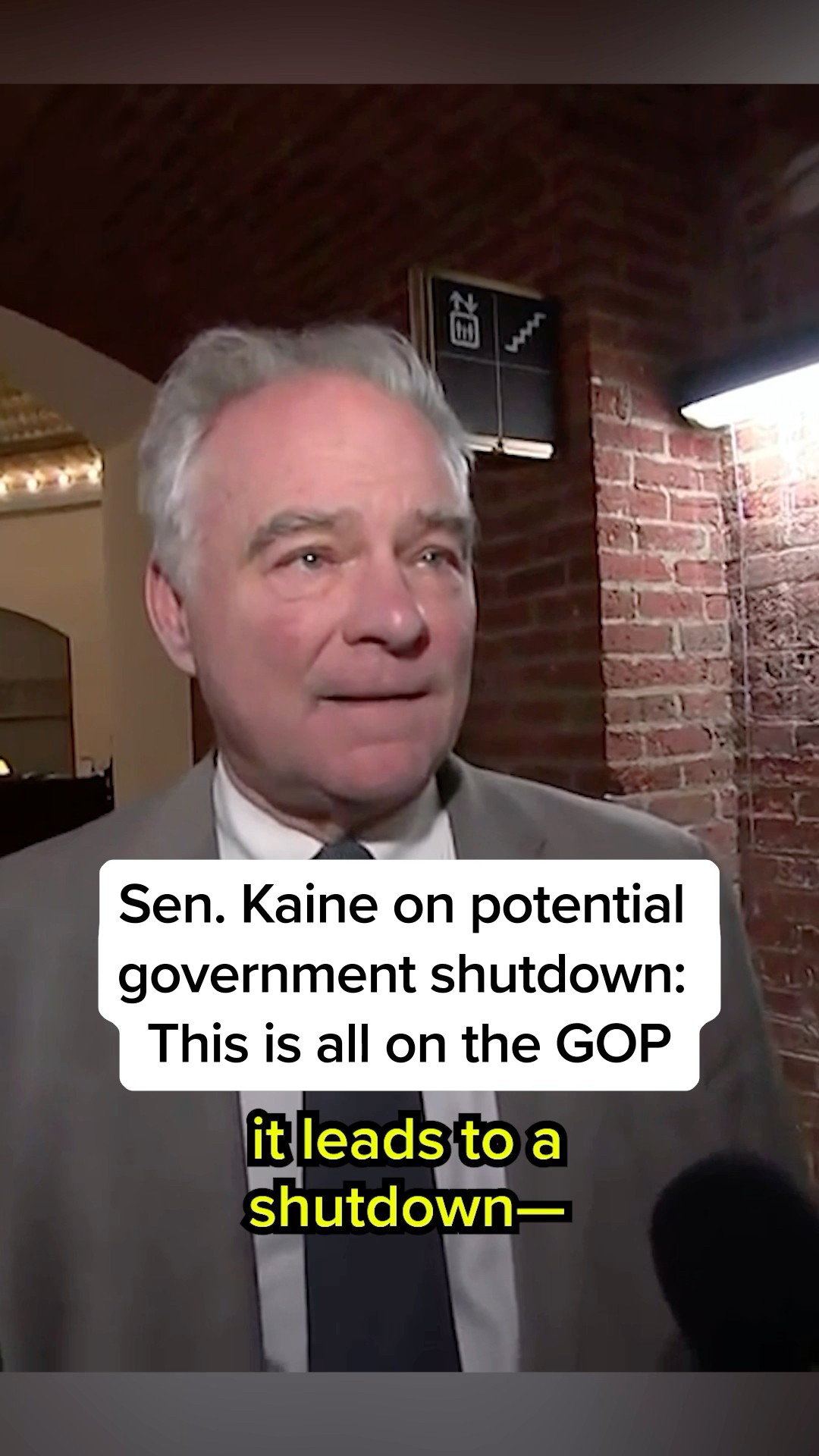 'This is all on the Republicans': Sen. Kaine on potential government shutdown