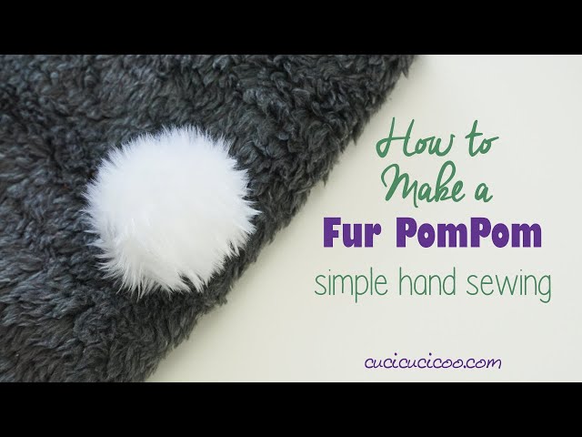 How to Make Faux Fur Poms with Strings or Snaps - Pom School Part 1- DIY  Faux Fur Poms 