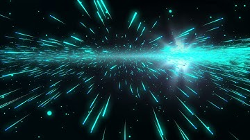Cosmic Spatial Abstraction. Bright Cyan Arrows on Dark Background. 4K Relaxing Screensaver.