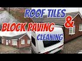block paving cleaner  driveway cleaning and roof cleaning - Oddly satisfying pressure washing job