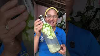 Água natural de maxixe com quiabo e limão #plantas #saude