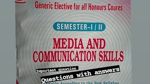 Media and communication skills//3rd semester//questions with answers