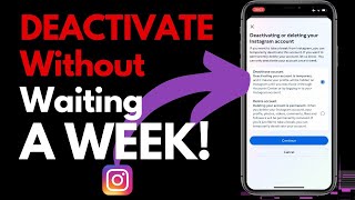 How To Deactivate Instagram Account Without Waiting (New Update)