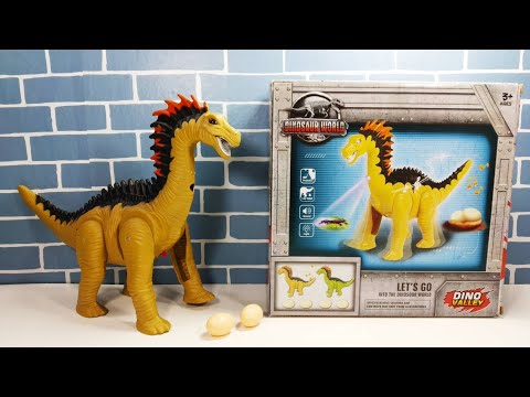 ของเล่นไดโนเสาร์ออกไข่ เดินได้  ใส่ถ่าน มีเสียง มีไฟ Dinosaur World | jojo jame world