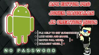 APK EDITOR PRO JOKER KADHALAN | Js Creation Mods | Joker Kadhalan Pullaigow. screenshot 5