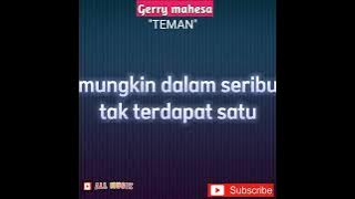 KOPLO ENAK DIDENGAR GERRY MAHESA _ TEMAN | (LIRIK)