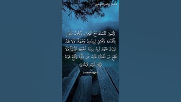 سورة الكهف آية 28 بصوت الشيخ ياسر الدوسري❤❤