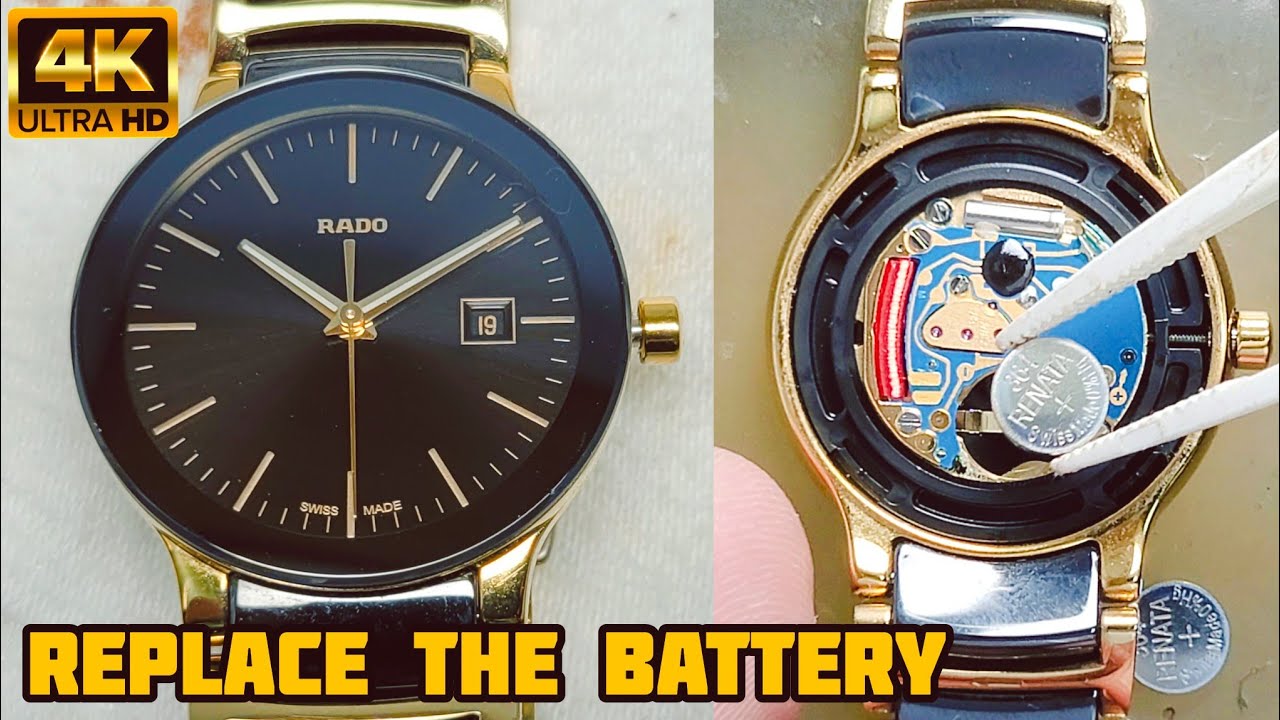 How To Change Battery RADO CENTRIX Watch | Easy Method | 4K Video - YouTube