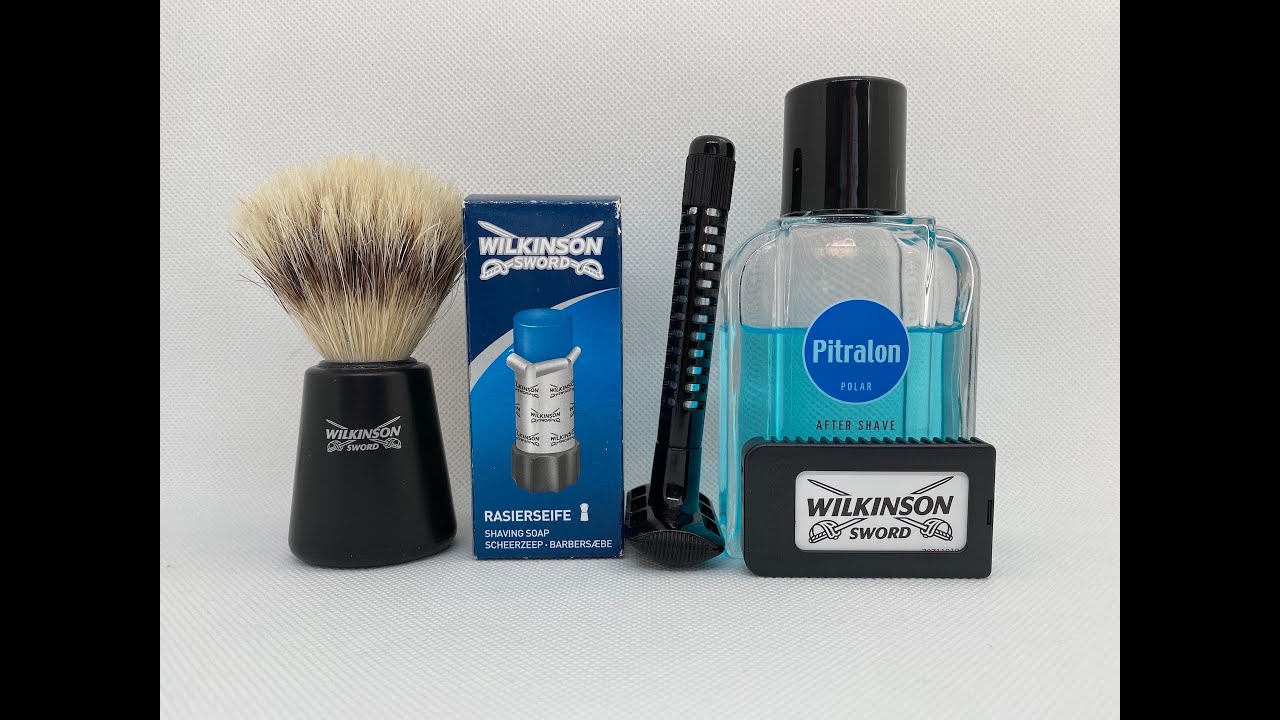 Klassische Rasur - WILKINSON SWORD - Hobel, Klingen, Pinsel und Seife sowie Pitralon Polar