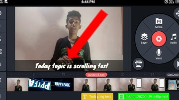 How to add scrolling text with kinemaster