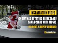New Christmas Rotating Breakdance Santa Claus with Music Trunk Decoration for Tesla