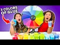 3 colors of glue slime challenge