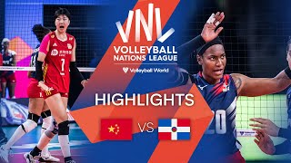 🇨🇳 CHN vs. 🇩🇴 DOM - Highlights Week 3 | Women's VNL 2022