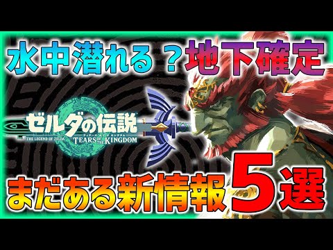 【ティアキン】ついに水中へ潜れる？地下も確定!?まだまだある新情報５選!!【 3rdトレーラー ティアーズオブザキングダム 新情報】