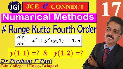 Runge Kutta method to solve dy/dx=x^2+y^2 || Numerical Methods || 18mat31 || Dr Prashant Patil