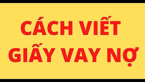 Biểu mẫu giấy nợ