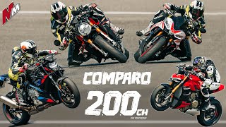 BMW M1000 R, Ducati Streetfighter V4, MV Agusta Brutale 1000 RR, Aprilia Tuono V4 | ⚔️ COMPARATIF