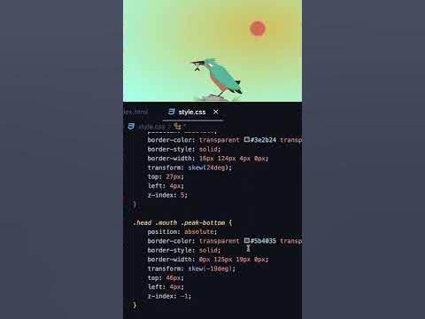 Pure CSS Bird | Mind-Blowing Codepen #103 #html #css #shorts - YouTube