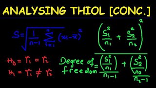 Analyzing Thiol Concentration: Two-Sample t-test |ANALYTICAL CHEMISTRY|