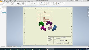 Creating an Exploded Assembly Drawing with Balloons and Parts List in Inventor 2020