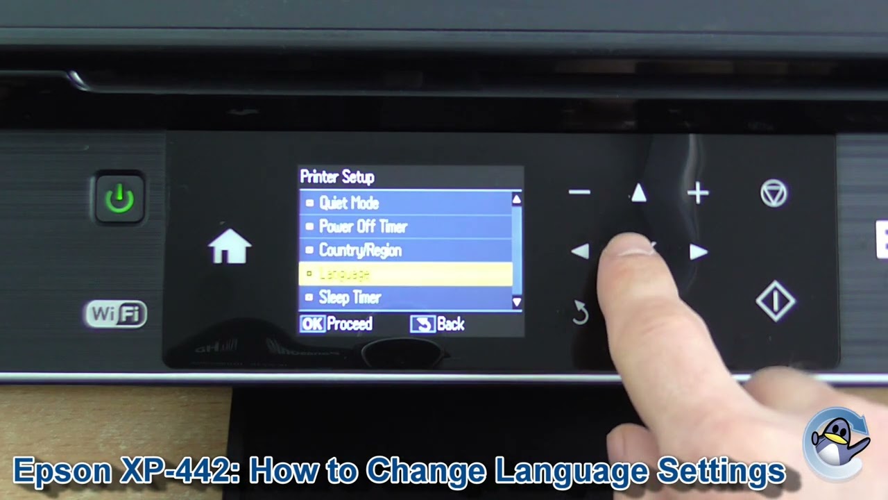 Epson Expression Home Xp-442/Xp-445: How To Change The Language On Your  Printer - Youtube