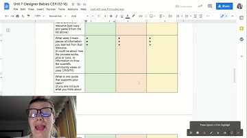 Unit 7-DAY 2 CER Writing Video