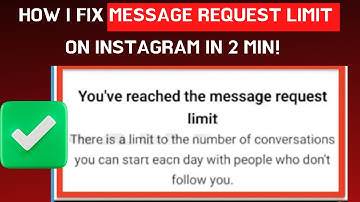 How to Fix “You’ve reached the message request limit” on Instagram // Instagram Message Problem //