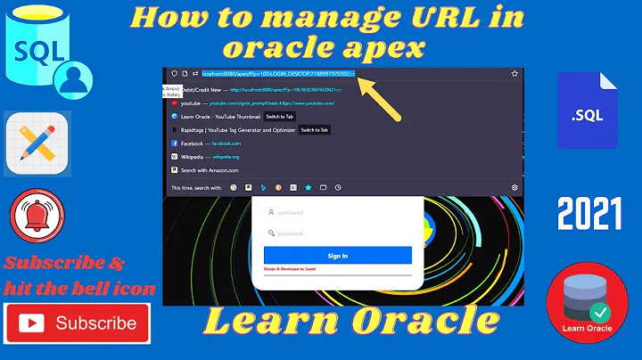 How to manage URL in oracle apex tutorials