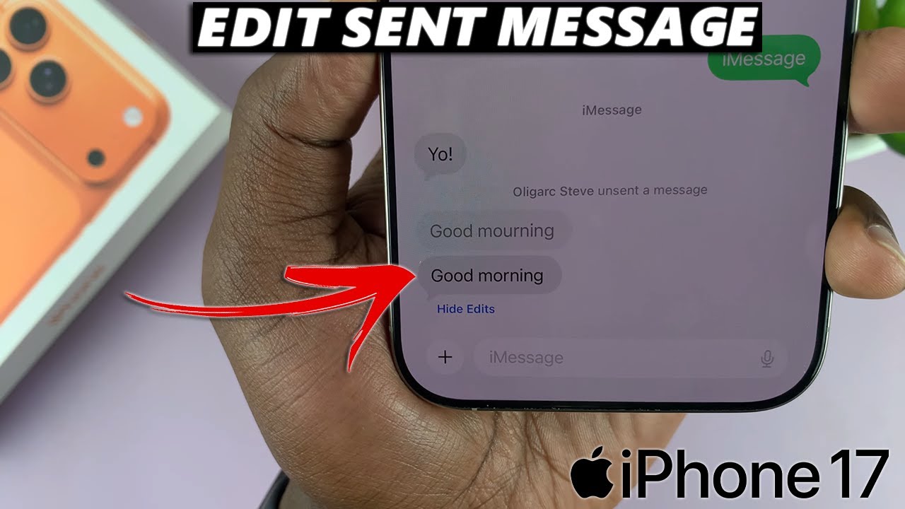 How To Edit Sent Message On iPhone 17 / 17 Pro - YouTube